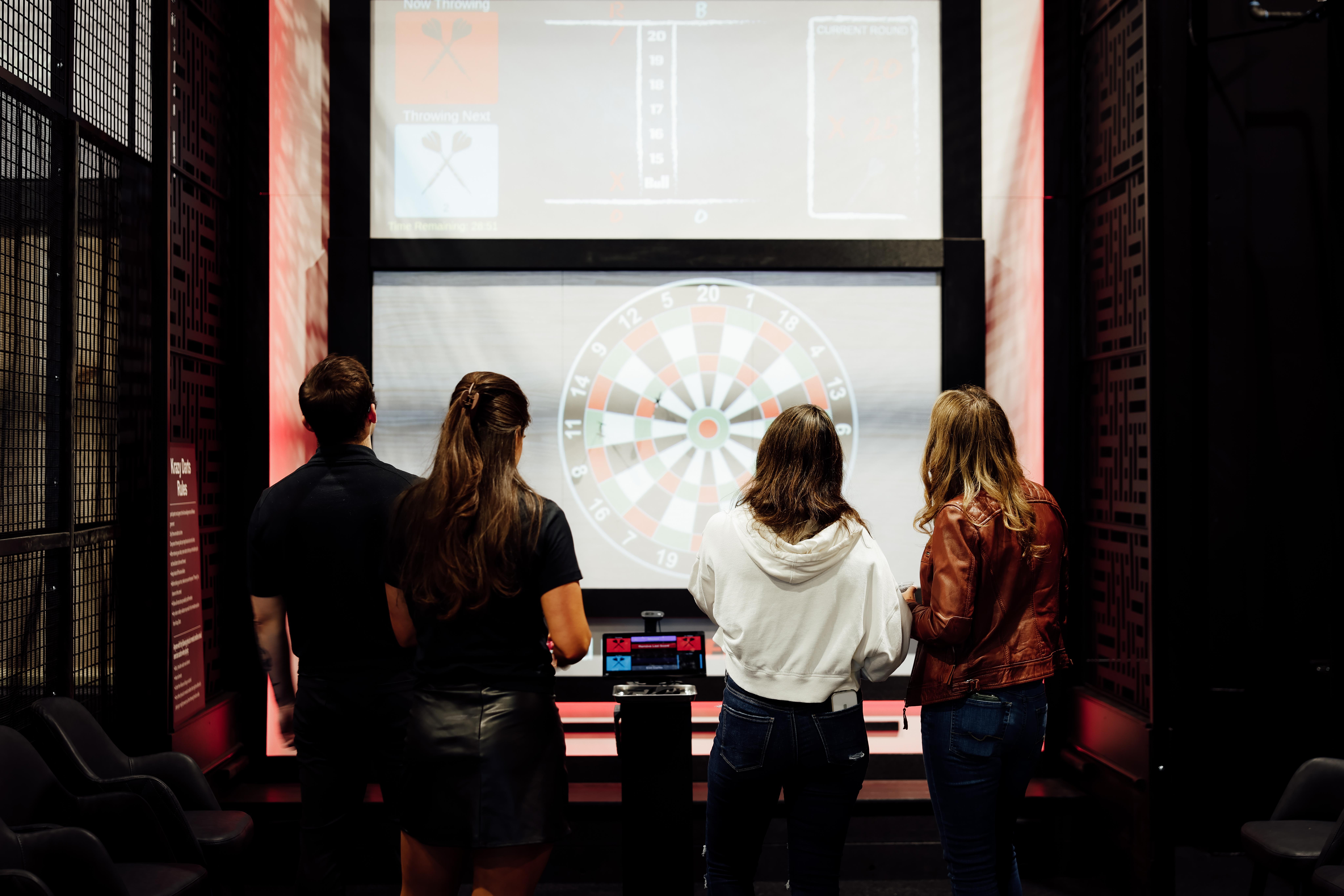 Interactive dart lanes that keep the competition friendly